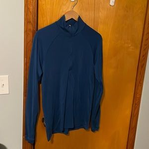 Ibex 1/4 Zip Men’s Medium Blue - Wool